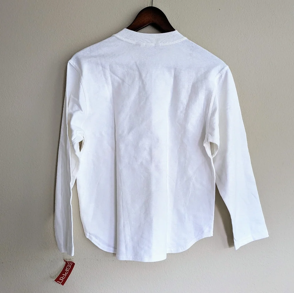 New Espirit‎ Girl's Pullover Sweatshirt White Large